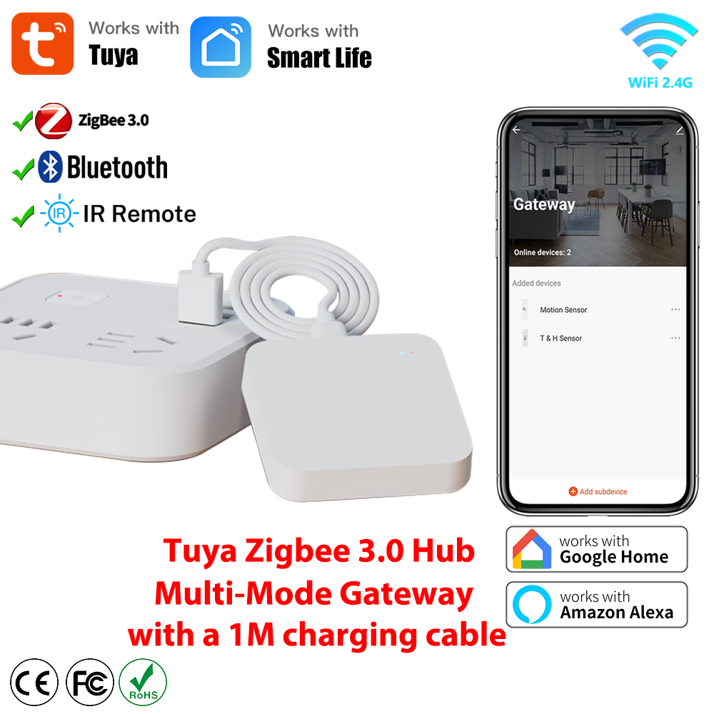 Smart Home Wifi Hub - Tuya Zigbee Wireless Hub Bluetooth-Compatible Gateway