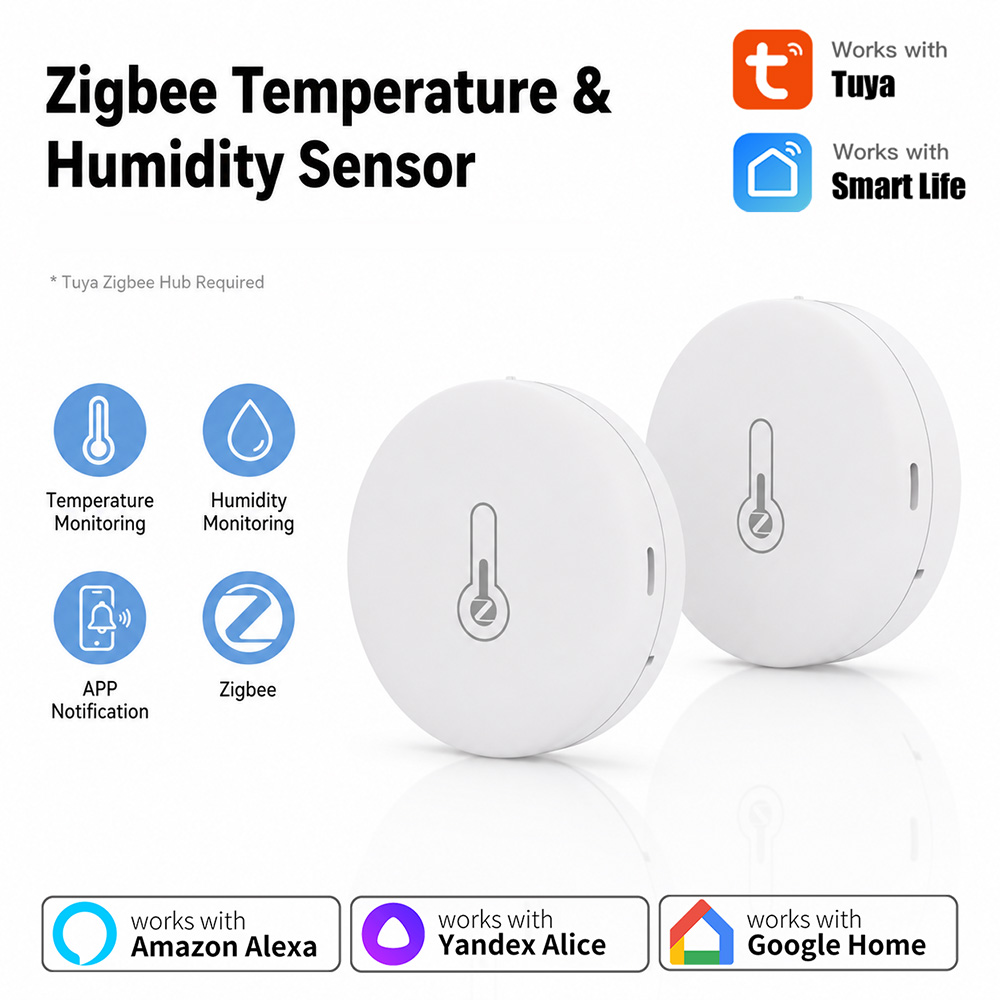 Smart Home Simple - Tuya Zigbee Temperature And Humidity Sensor