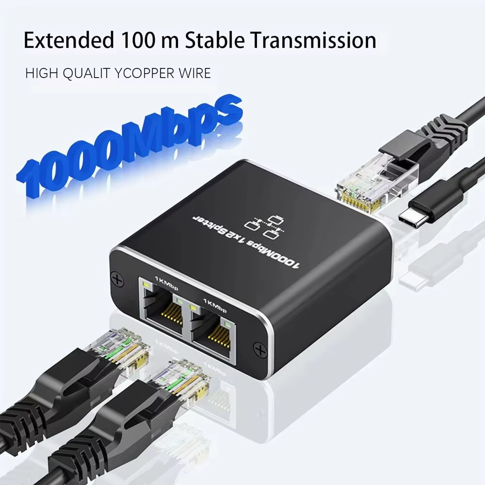 Smart Home Hub 2 - Network Splitter 1000Mbps Hub 1 to