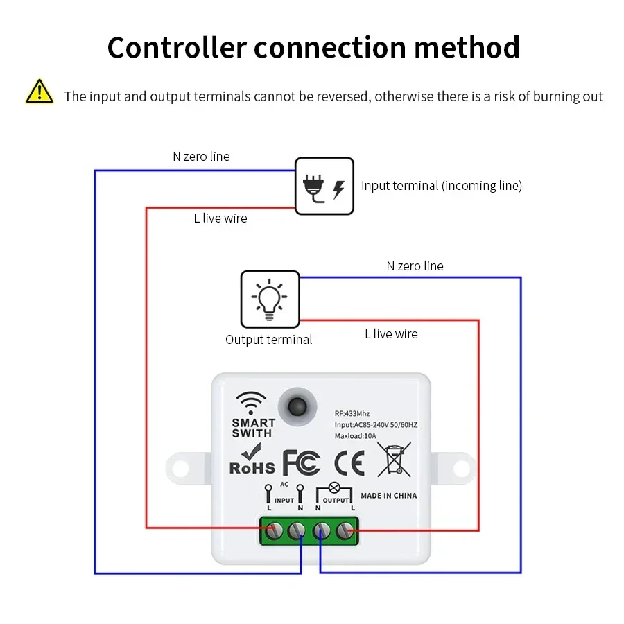 RF 433MHz Wireless Remote Cont - Smart Home Simple ulasan dan harga