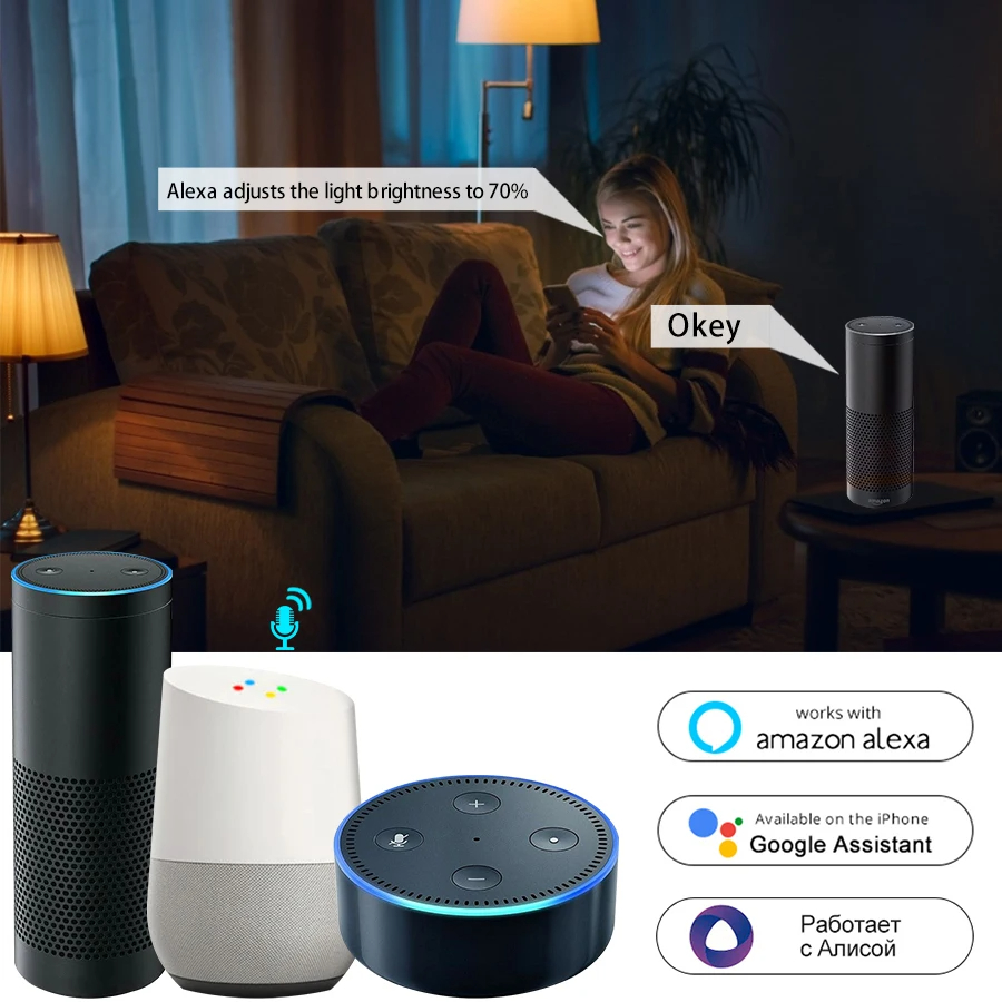 Tuya Smart WiFi Bulb Alexa Lam - Smart Home Yellow ulasan dan harga