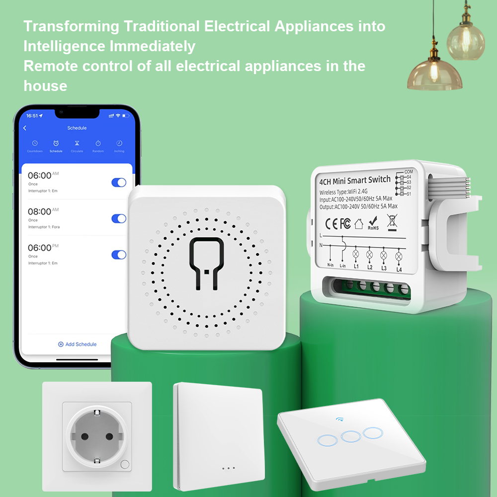 Tuya WiFi Smart Switch 1/2/3/4 - Smart Home Tuya ulasan dan harga