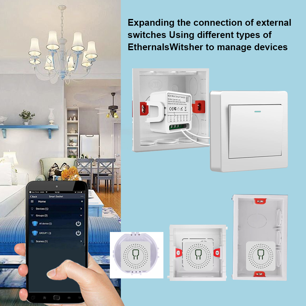Tuya WiFi Smart Switch 1/2/3/4 - Smart Home Tuya ulasan dan harga