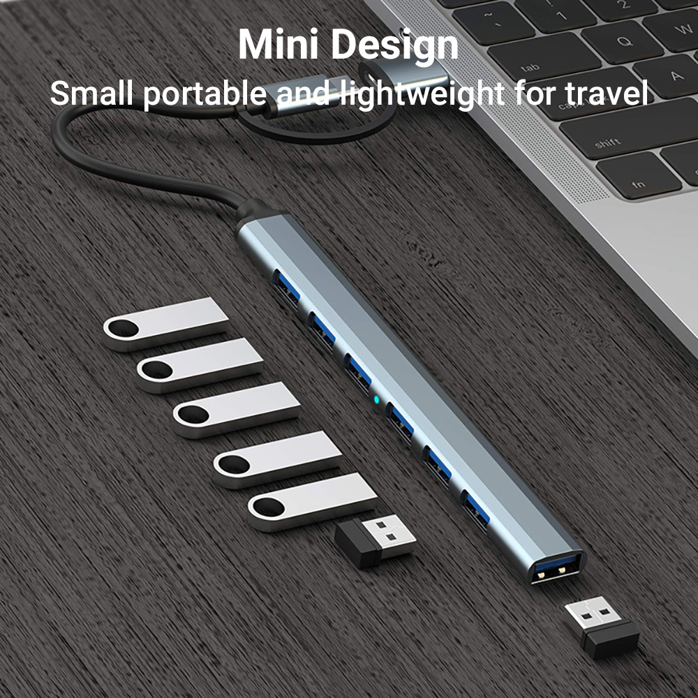 7 in 2 USB C Hub Expander Mult - Smart Home Hub 2 ulasan dan harga