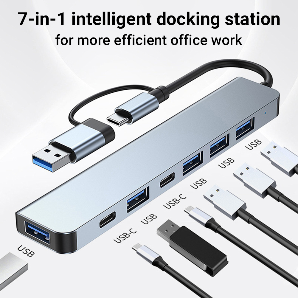 7 in 2 USB C Hub Expander Mult - Smart Home Hub 2 ulasan dan harga