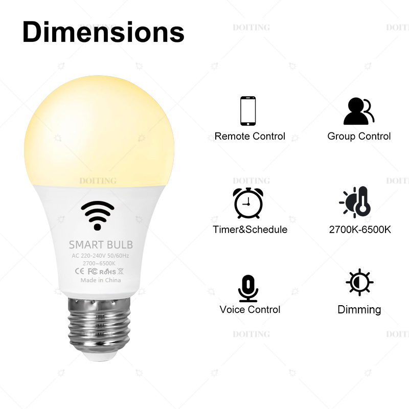 Smart Life Tuya WiFi E27 Bulb  - Smart Home Yellow ulasan dan harga