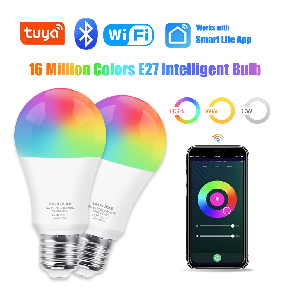 Tuya Wifi/Bluetooth Smart Bulb - Smart Home Yellow ulasan dan harga