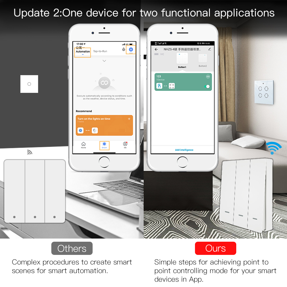 MOES Tuya ZigBee Scene Switch  - Smart Home Life ulasan dan harga