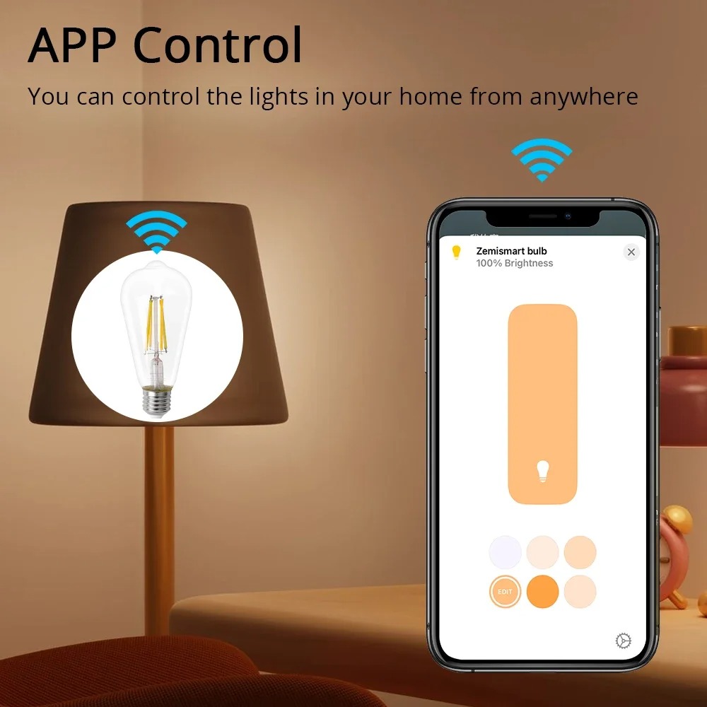 Zemismart Matter WiFi Smart Le - Smart Home Yellow ulasan dan harga