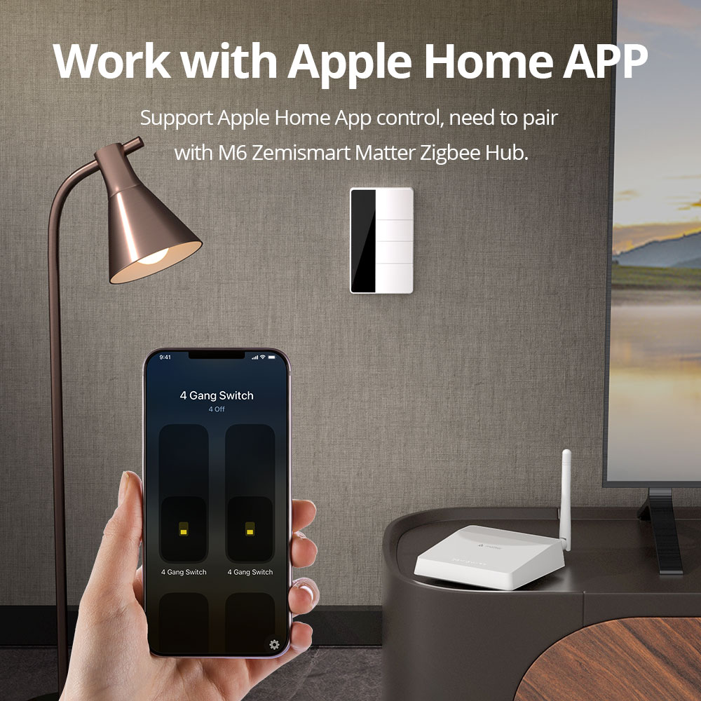 1234 Gang US Type Zigbee Push  - Smart Home Zigbee ulasan dan harga