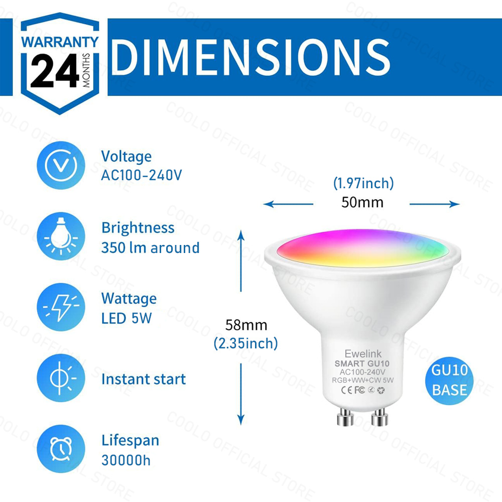 ZigBee GU10 WiFi Smart LED Lig - Smart Home Yellow ulasan dan harga