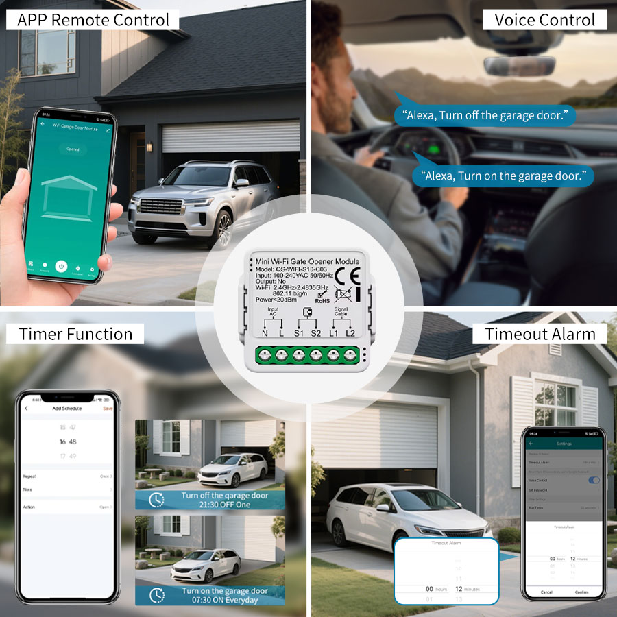 Tuya Smart WiFi or Zigbee Gara - Smart Garage Door Opener ulasan dan harga