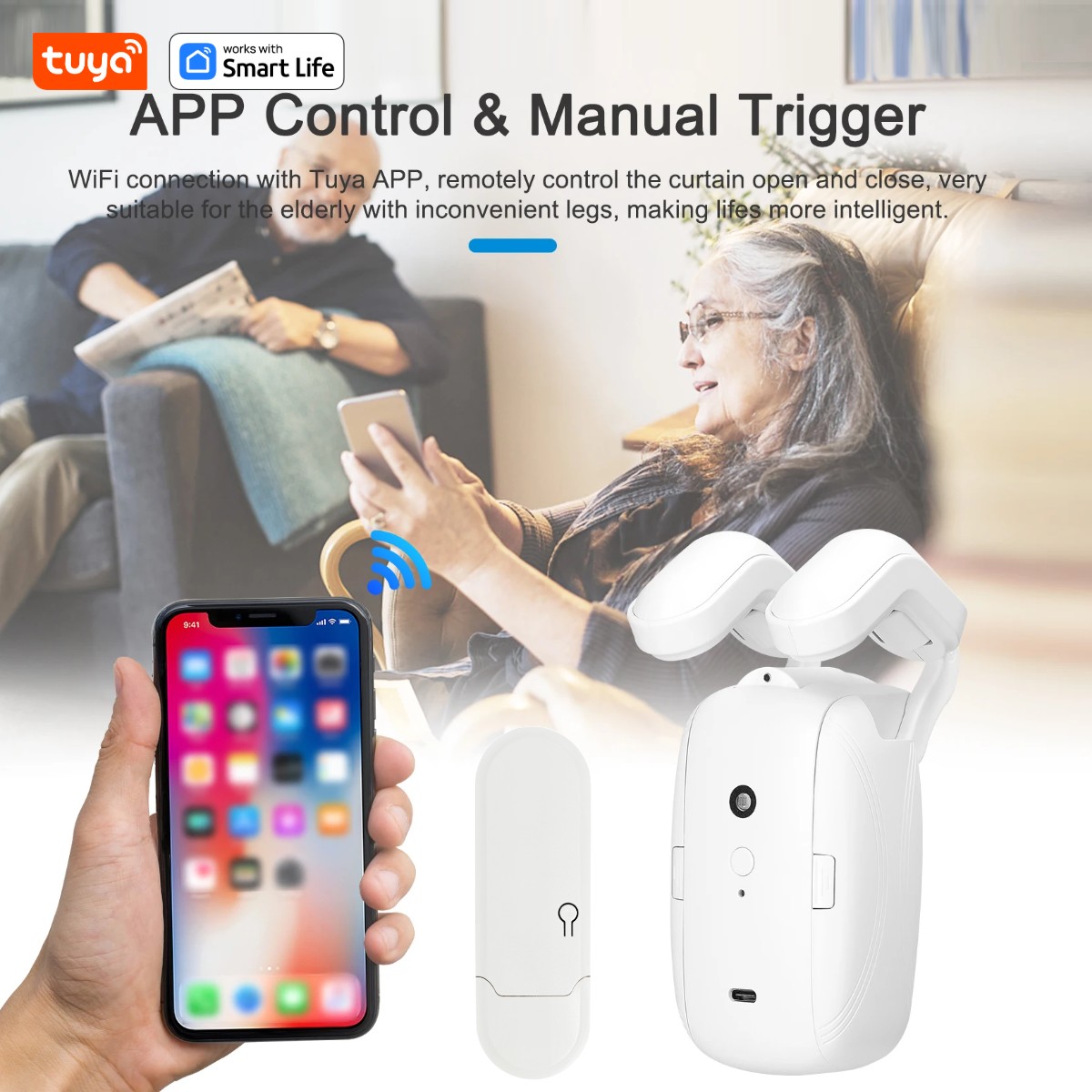 1/2PCS Tuya Smart WiFi Curtain - Smart Home Wifi Hub ulasan dan harga