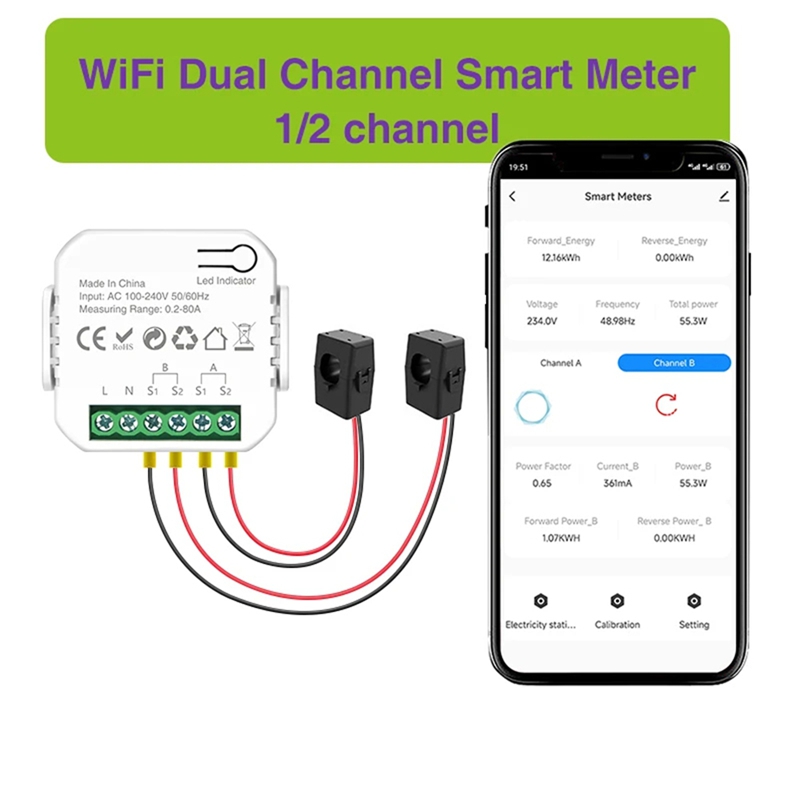 Tuya Wifi Smart Power Meter wi - Smart Home Tuya ulasan dan harga