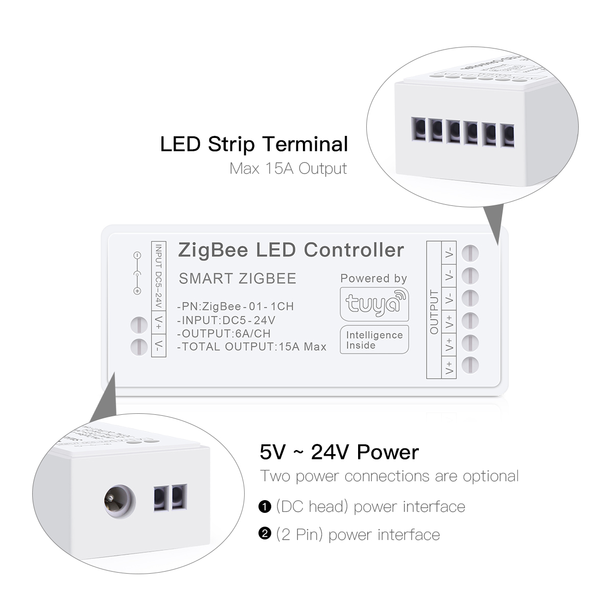 Zigbee 3.0 CCT RGBW RGB LED St - Smart Home Yellow ulasan dan harga