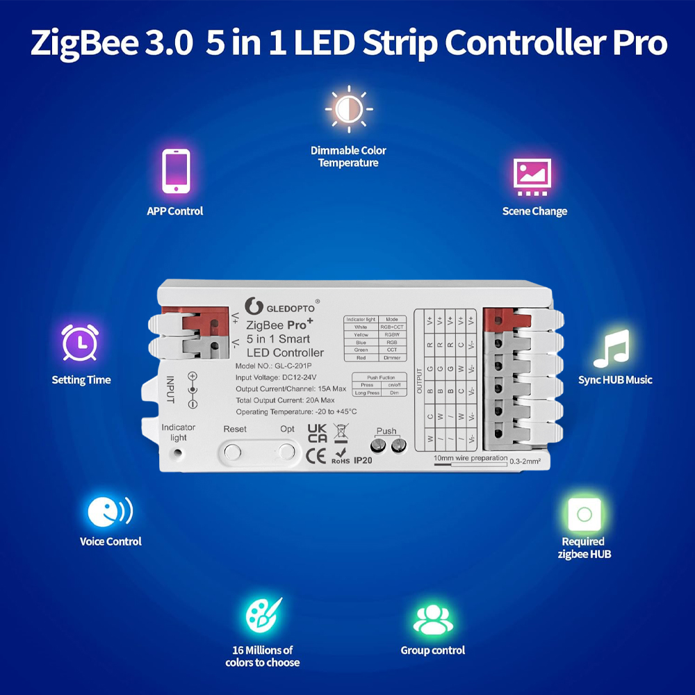 Smart ZigBee 3.0 LED Controlle - Smart Home Hub 2 ulasan dan harga