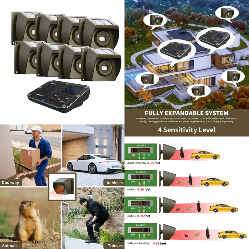 Outdoor Solar - Powered Wirele - Pir Motion Sensor ulasan dan harga
