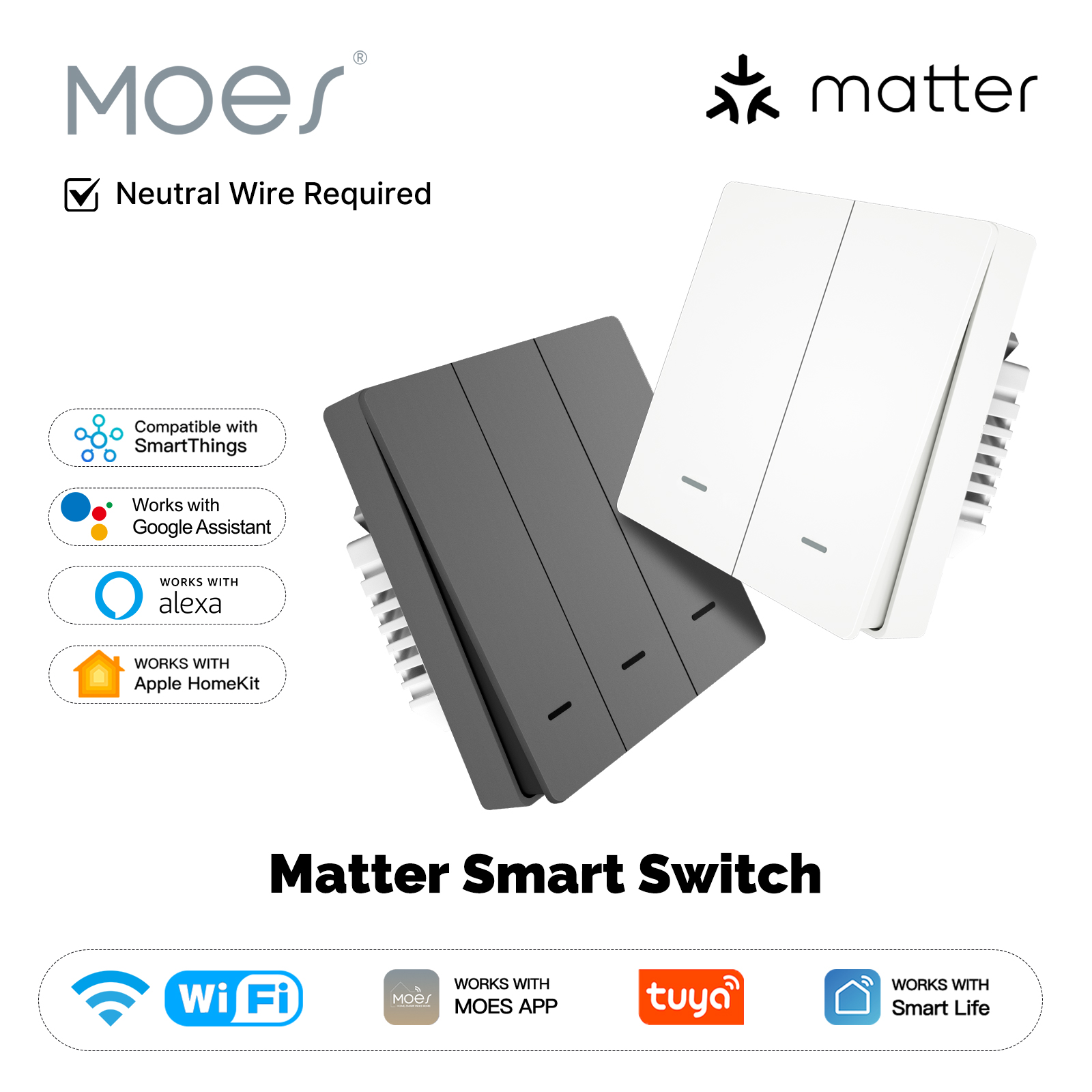 MOES Matter Tuya WiFi Smart Li - Smart Home Google ulasan dan harga