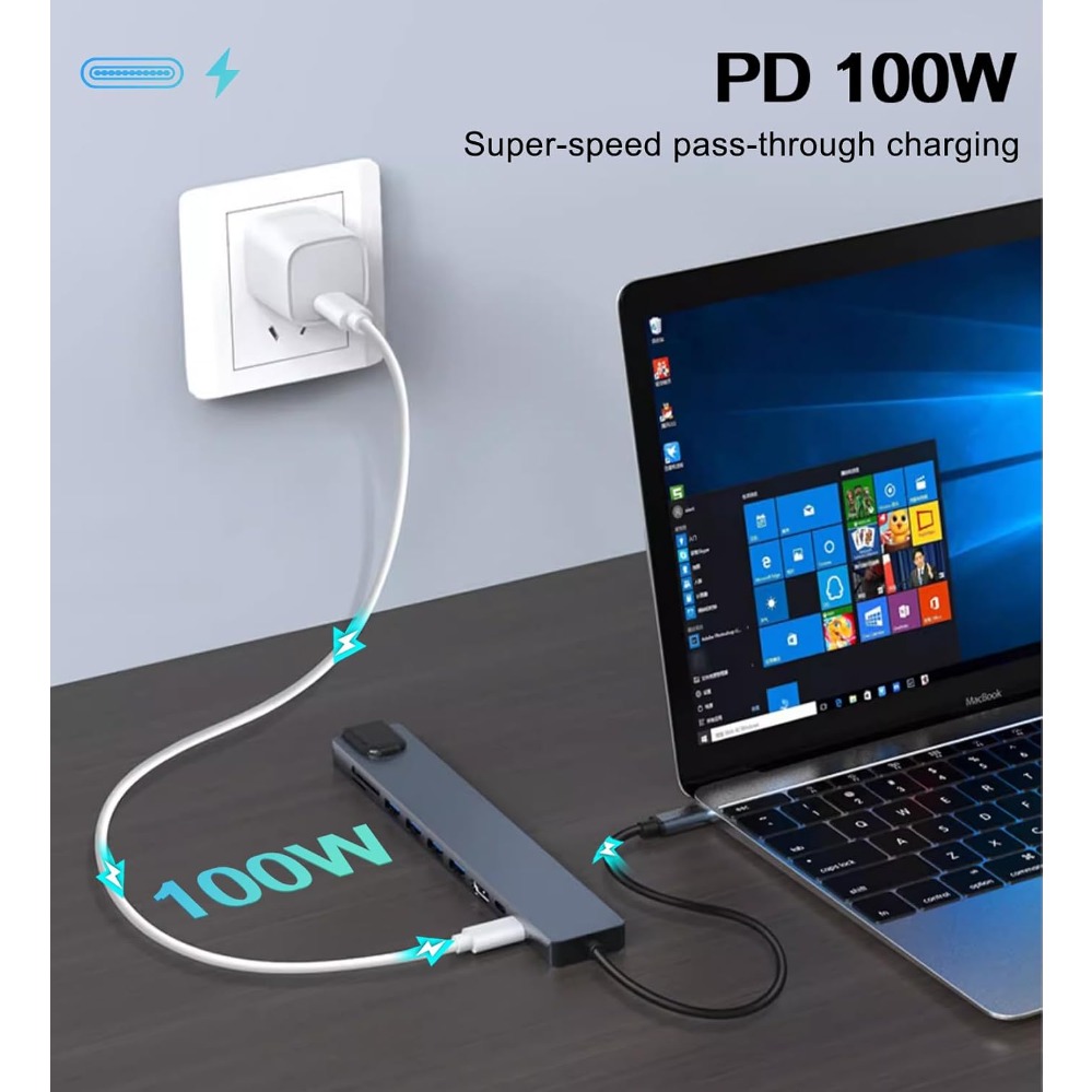 8In1/2 7in1/2 USB C Hub Type C - Smart Home Hub 2 ulasan dan harga
