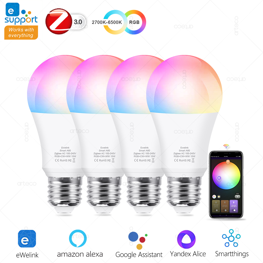 15W 18W E27 Zigbee Smart Light - Smart Home Yellow ulasan dan harga