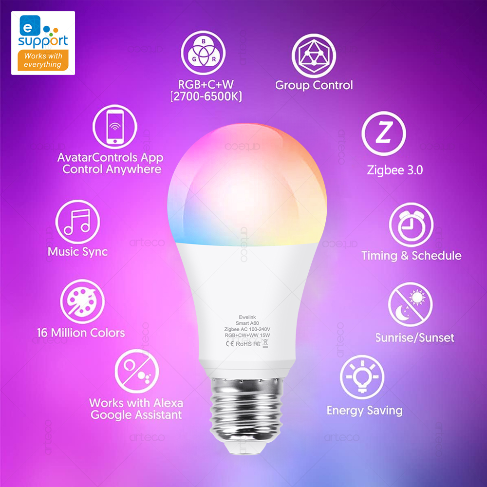 15W 18W E27 Zigbee Smart Light - Smart Home Yellow ulasan dan harga