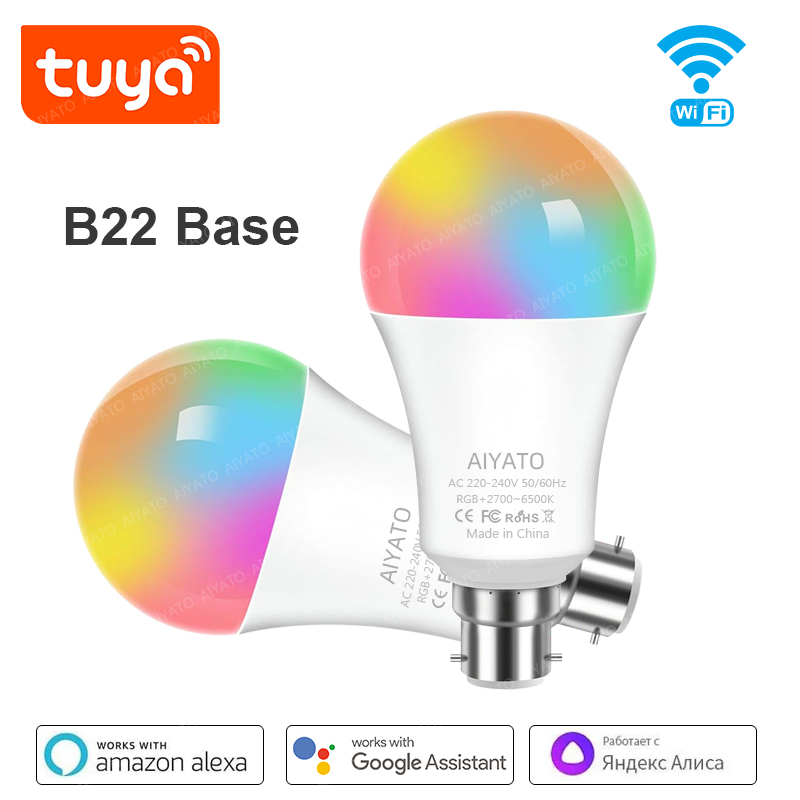 B22 Base UK TUYA Wifi Smart Bu - Smart Home Yellow ulasan dan harga