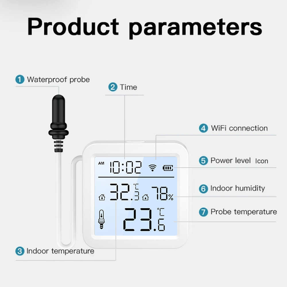 WiFi Humidity Temperature Sens - Smart Home Tuya ulasan dan harga