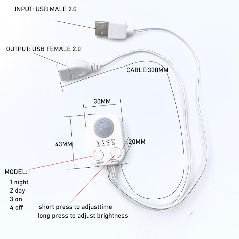 1Pcs DC 5V-24V USB PIR Human M - Pir Motion Sensor ulasan dan harga