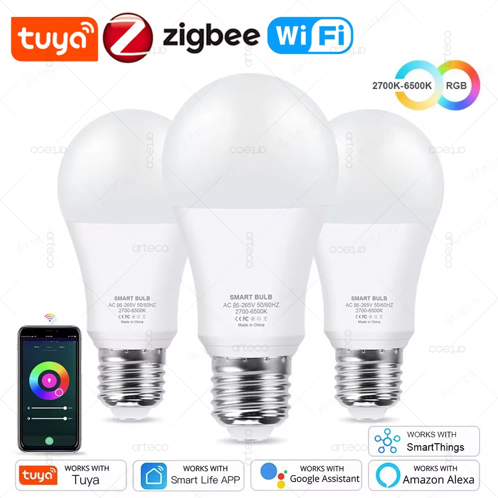 Tuya E27 Zigbee LED Bulbs WiFi - Smart Home Yellow ulasan dan harga