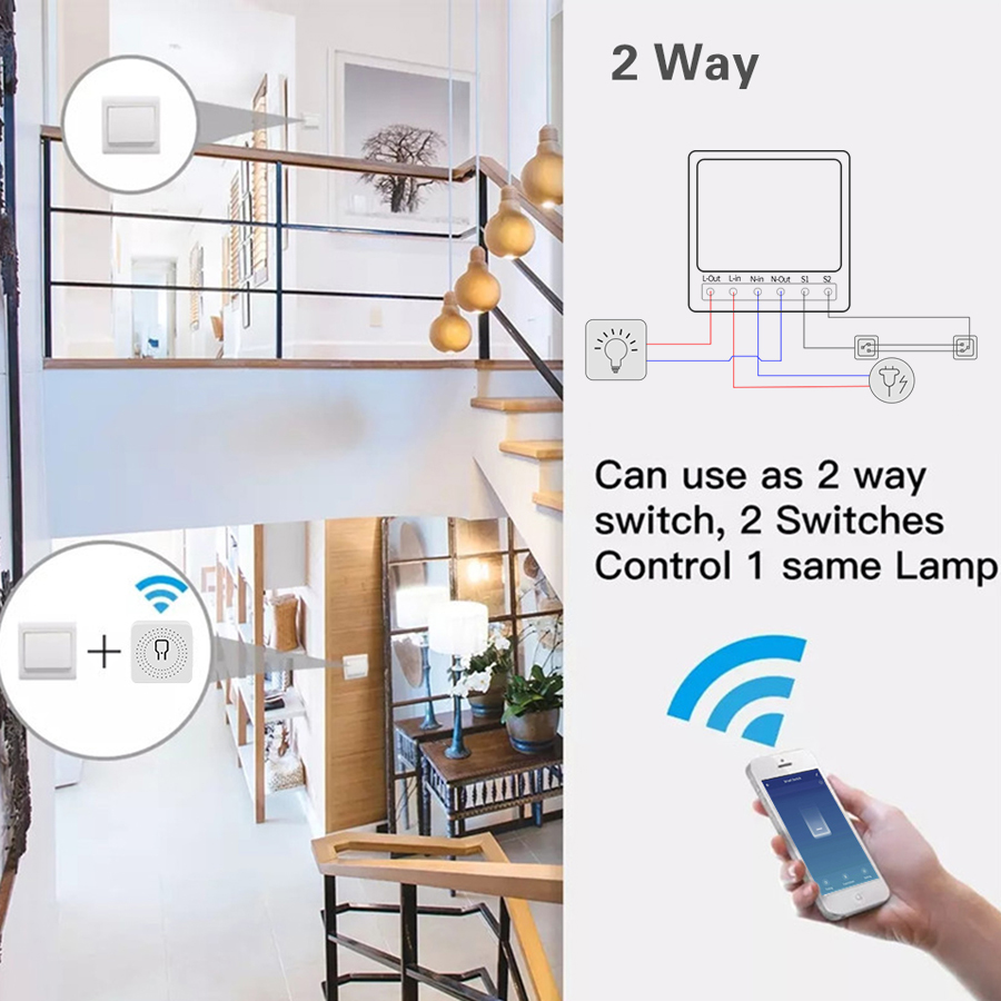 2 Way Mini DIY Smart Switch Tu - Smart Home Simple ulasan dan harga