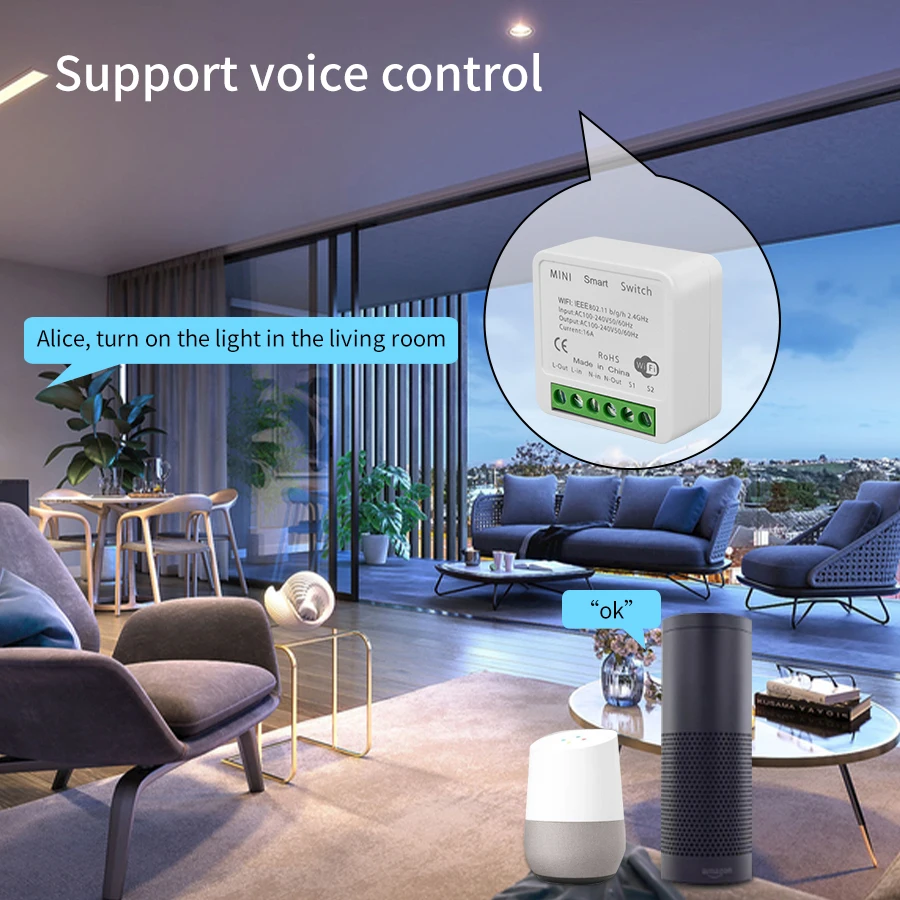 2 Way Mini DIY Smart Switch Tu - Smart Home Simple ulasan dan harga